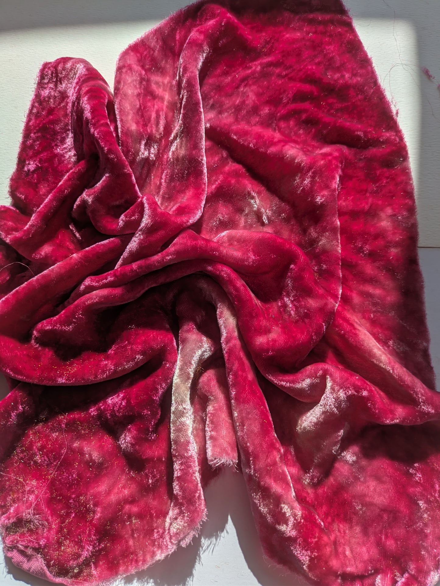 Hand dyed silk velvet fabric HDSV26