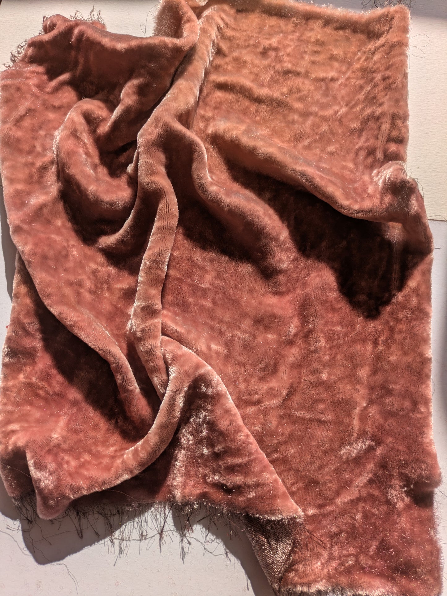 Hand dyed silk velvet fabric HDSV16