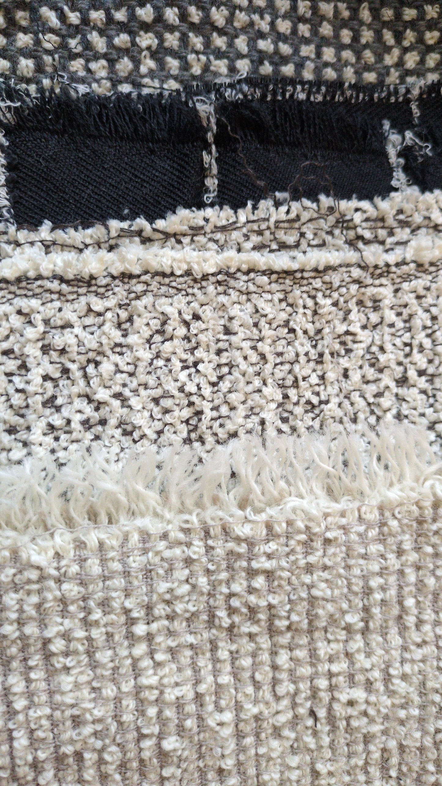 4 x A4 pure wool textural luxury fabrics - creative textiles - bundle 4