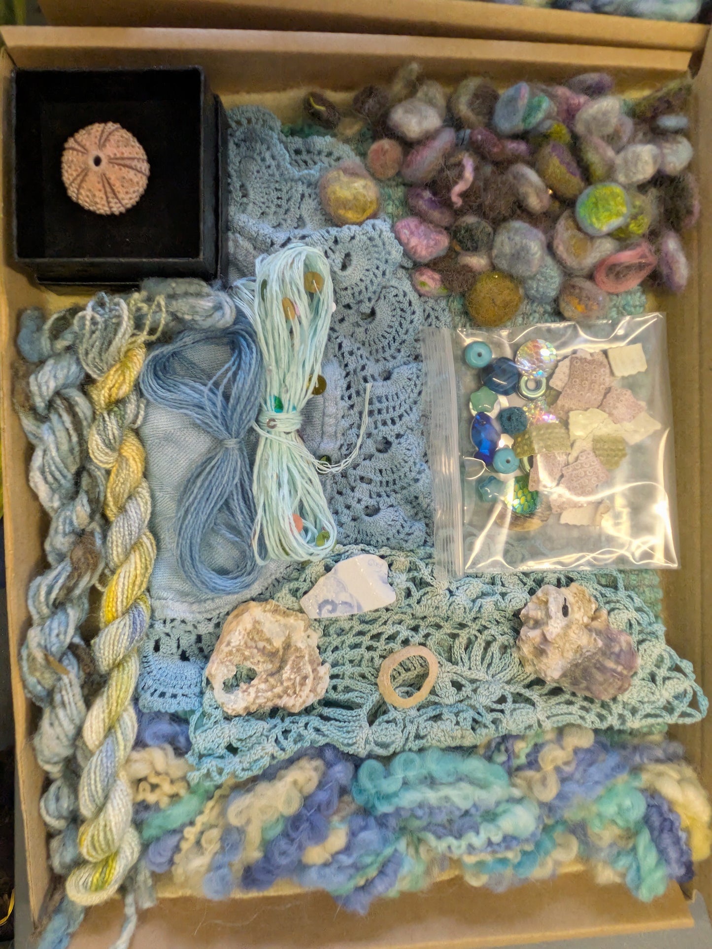 Seascape Creativity mixed media textiles Box- seascapeCB08